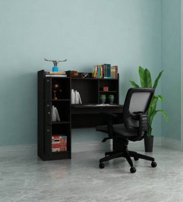 SIVOM Tamara Multipurpose Study/Home/Office Table Engineered Wood Study Table  (Free Standing, Finish Color - Dark Wenge, Knock Down)