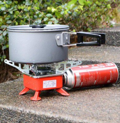 Sixfire Stainless Steel Gas Stove Ultra Light Folding Furnace Outdoor Metal Camping Gas Stove