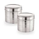 Sizzle Roxy Stainless Steel Container Set with See Through Lid...