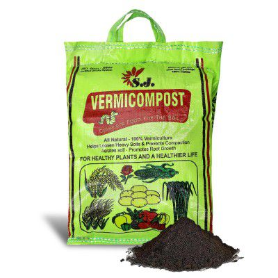 SJ Organics Vermicompost For Plants - 5 Kg | Odorless Fertilizer Powder