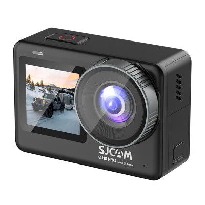 SJCAM SJ10 PRO Dual Screen 4K/60fps Action Camera | 2.33+1.3 Dual Screen | Gyro Stabilization | 30M Waterproof with Waterproof Case
