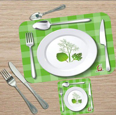 Sjeware Dining Table Placemat Set with Tea Coasters Set of 6