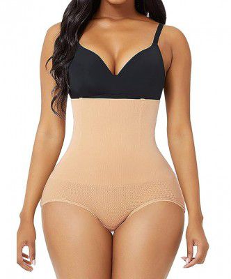 SJeware Women Waist Shapewear with Anti Rolling Strip Tummy Control Tucker Waist Slimming Panties Shapewear Underwear Waist Shapewear(Free-Size) (Waist Size Fits : 32 to 38 Inch) (Black)