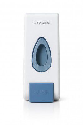 SKADIOO Soap Dispenser for Wash Basin – White Wall-Mounted ABS Plastic