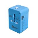 SKADIOO Type C (USB C) and USB A Universal Travel Adapter/International All in One Worldwide Universal Travel Adapters with Type c USB Charging Ports for Phone, Laptop, Mobile, Camera, Tablet (Blue)...