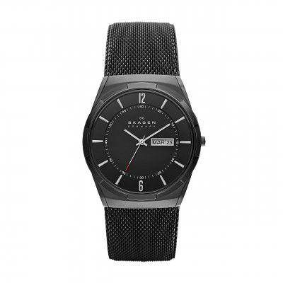 Skagen Aktiv Analog Black Dial Mens Watch-SKW6006