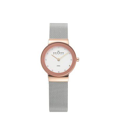 Skagen Freja Analog White Dial Womens Watch-358SRSC