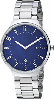 Skagen Grenen Analog Blue Dial Mens Watch-SKW6519