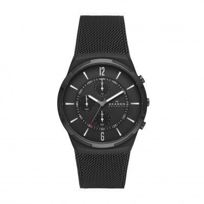 Skagen Melbye Chronograph Analog Black Dial Mens Watch-SKW6802