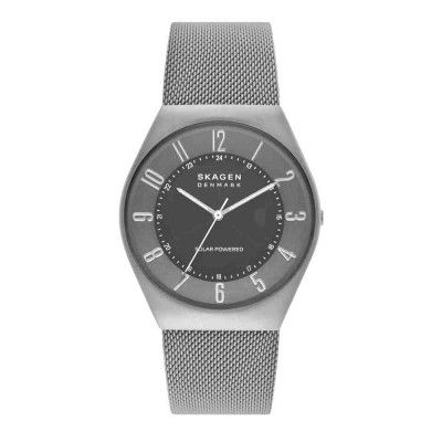 Skagen Mens 37 mm Grenen Solar Powered Multicolour Dial Stainless Steel Analog Watch - SKW6836I