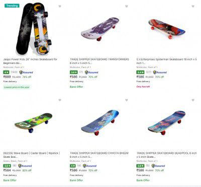 Skateboards Starting Rs.584