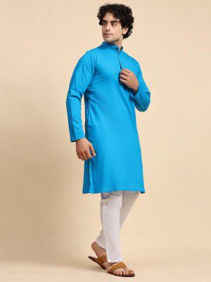 SKAVIJ Men's Casual Kurta Pajama Set Regular Fit Traditional Dress Yoga Outfit