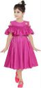 SKDC  Girls Calf Length Party Dress  (Pink, Half Sleeve)...