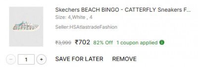 Skechers BEACH BINGO - CATTERFLY Sneakers For Women  (White)
