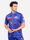 Skechers Men Printed Polo Neck Polyester Blue T-Shirt...