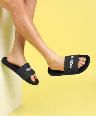 Skechers Men Slides (Black , 6)