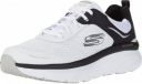 Skechers Mens D'LUX Walker - White Black Casual Shoe -9 UK (10 US) (232044)...