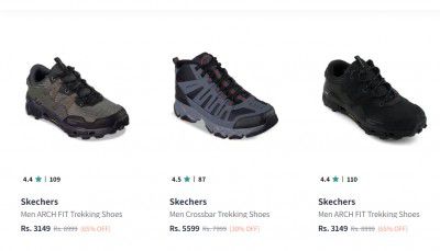 Sketchers Trekking & Hiking Shoes at FLAT 65% OFF