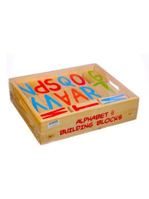 Skillofun Wooden Alphabet Blocks, Multi Color