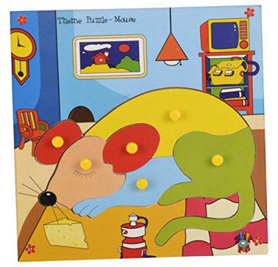 Skillofun Wooden Theme Puzzle Standard Mouse Knobs, Multi Color