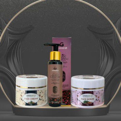 Skin Care Product Set, Coffee Face Wash 100ml, Face Cream 50g and Face Scrub, Herbal Products