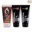 skinatura Skinatura Activated Charcoal Acne Control Face Pack + Dark Coffee Peel-Off Mask + Activated Charcoal Anti Blackhead Face Scrub, 40 g (Pack of 3)...