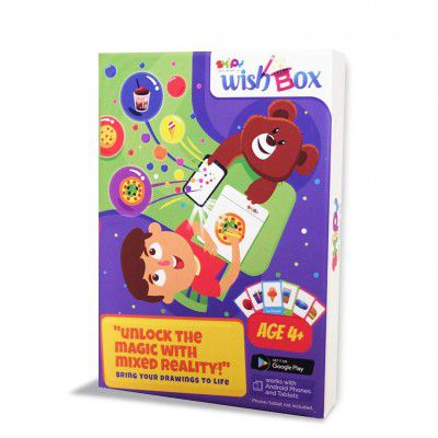 SKIPY WishBox - Creative Play Kit with Drawing & Coloring Activities for Kids | Mixed Reality Toy | Birthday Return Gifts