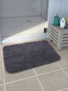 Skive India® Microfiber Bathroom Mat | Bathroom Rugs and Mats 1 Piece Fast Dry Anti Slip Bath Mats Soft Plush Plain Design for Shower Bathroom Contour Toilet Rugs (Grey) (40X60)...