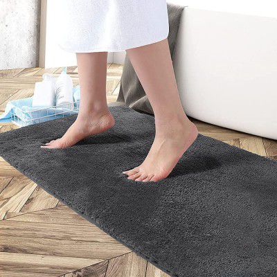Skive India Microfiber Solid Anti-Skid Water Absorbent Washable Doormat 