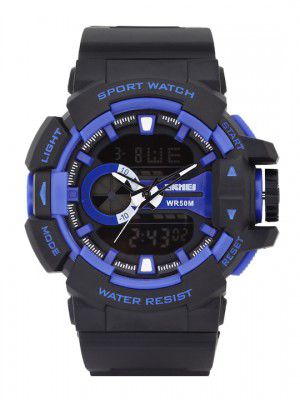 Skmei Men Black Dial & Black Straps Analogue and Digital Chronograph Watch