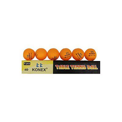 SKMT Plastic Tennis Ball, Size Standard Large (Orange), Good Control (6)