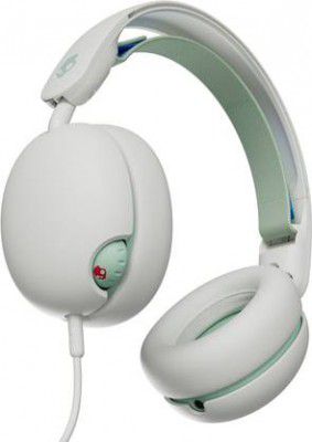 Skullcandy Grom Wired for Kids,Volume-Limiting, Share Audio Port,Safety and durability Wired  (Bone Seafoam, On the Ear)