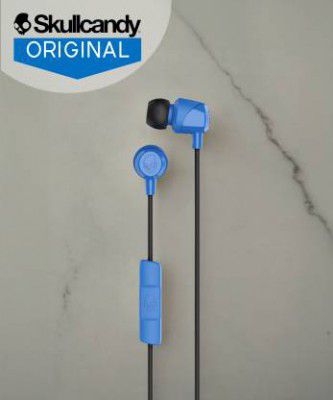Skullcandy Jib Mic Wired Earbuds, Microphone, Works with Bluetooth Devices and Computers Wired  (Cobalt Blue, In the Ear, In the Ear)