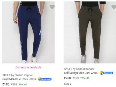 Skult By Shahid Kapoor Mens Track Pants Upto 79% Off