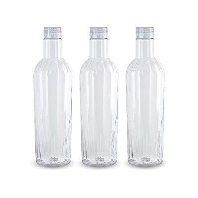 SKY Crown Unbreakable PET Fridge Water Bottle,Set Of 3,1000 ml,Clear