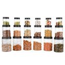 Sky Lexus Celebration 18 Pcs Storage Container Gift Set for Kitchen (300ml x 6 Pcs, 750ml x 6 Pcs, 1400ml x 6 Pcs) (Grey)...