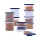 SKY Oval Airtight Kitchen Storage Container Set,12 Pieces,600 ml x 4,1200 ml x 4, 1800 ml x 4,Blue...