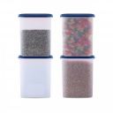 Sky Plastic Oval Airtight Kitchen Storage Container Set,4 Pieces,2400 Ml X 4,Blue...