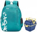 Skybags 22 Litres Brat Sea Green 46 Cms Casual Backpack With Tosaa Lunch Box (Sea Green)...