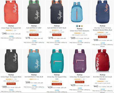 Skybags Backpacks Starting at ₹ 199/- | UP TO 80% OFF