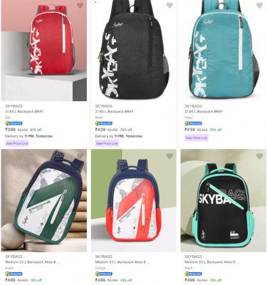 Upto 85% Off On Branded Backpacks Starts @379