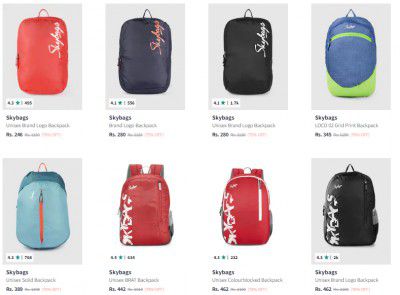 Skybags Bags & Luggage at Min 70%-83% off Starts ₹357