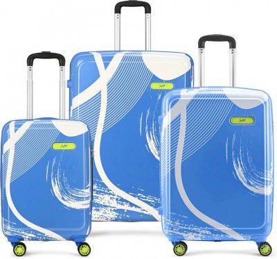 SKYBAGS  Hard Body Set of 3 Luggage 8 Wheels - Splash - Blue