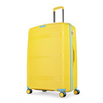 Skybags Large Paratrip Size Hard Luggage (79 Cm) | Polypropylene Luggage Trolley with 8 Spinner Wheels | Bumblebee