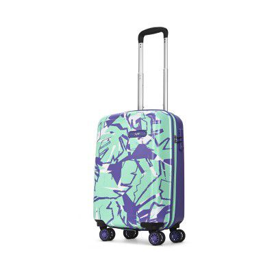 Skybags Lush Cabin Hard Luggage (55 cm) | Printed Luggage Trolley with 8 Wheels and TSA Lock