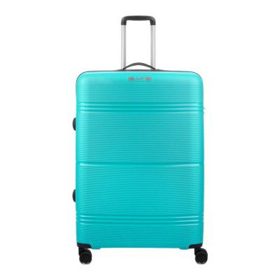 Skybags Paratrip Large Size Hard Luggage (79 cm) | Polypropylene Luggage Trolley with 8 Wheels and Anti Theft Zipper | Turquoise| Unisex