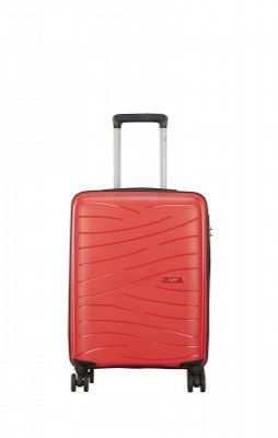 Skybags Polypropylene Solid Pattern Trolley Bag (Highrisk Red, Large)