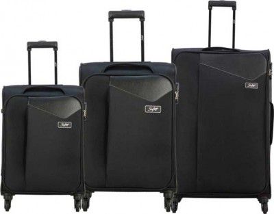 SKYBAGS  Soft Body Set of 3 Luggage - HACK NXT 4W STROLLY (E) 58+68+78 BLACK - Black