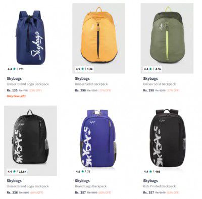 Myntra : Upto 86% Off Skybags | Starts ₹149