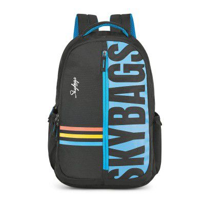 Skybags Unisex Black Gucci Fabric 27L Backpacks